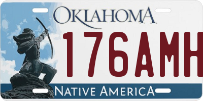 OK license plate 176AMH