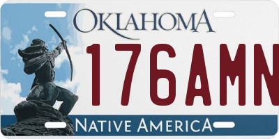 OK license plate 176AMN