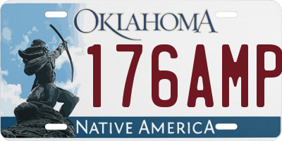 OK license plate 176AMP