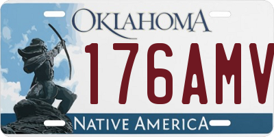 OK license plate 176AMV