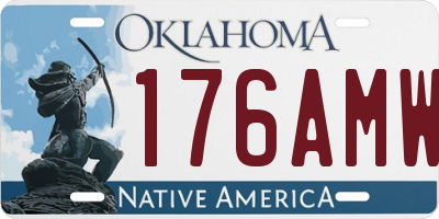 OK license plate 176AMW