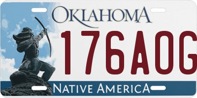 OK license plate 176AOG