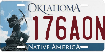 OK license plate 176AON