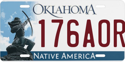 OK license plate 176AOR