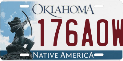 OK license plate 176AOW