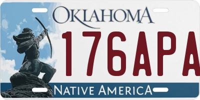 OK license plate 176APA