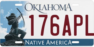 OK license plate 176APL
