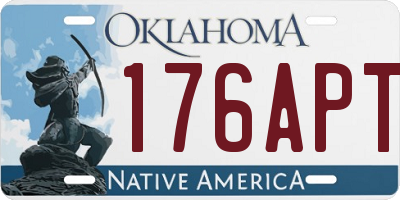 OK license plate 176APT