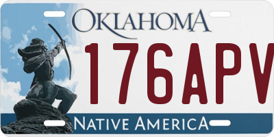 OK license plate 176APV