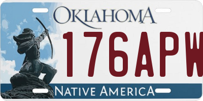 OK license plate 176APW