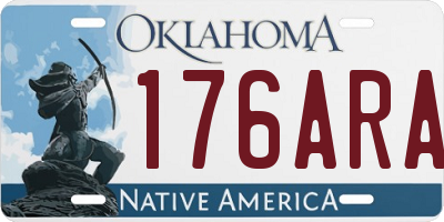 OK license plate 176ARA