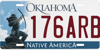 OK license plate 176ARB