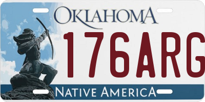 OK license plate 176ARG
