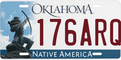 OK license plate 176ARQ