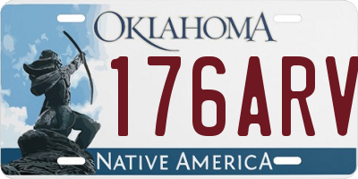 OK license plate 176ARV