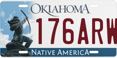 OK license plate 176ARW