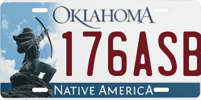 OK license plate 176ASB