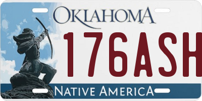 OK license plate 176ASH