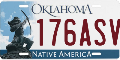 OK license plate 176ASV