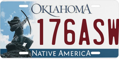 OK license plate 176ASW