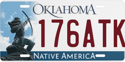 OK license plate 176ATK