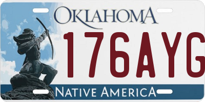 OK license plate 176AYG