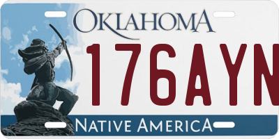 OK license plate 176AYN