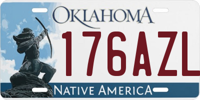 OK license plate 176AZL
