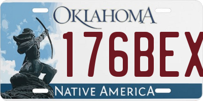 OK license plate 176BEX