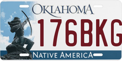 OK license plate 176BKG