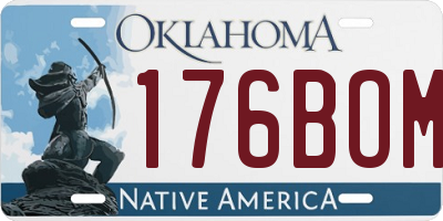 OK license plate 176BOM