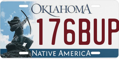 OK license plate 176BUP