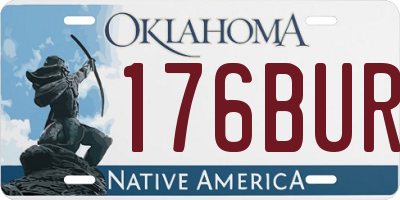 OK license plate 176BUR