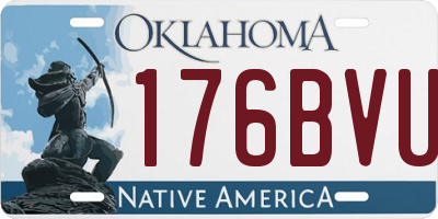 OK license plate 176BVU