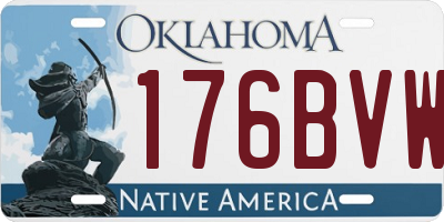 OK license plate 176BVW