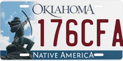 OK license plate 176CFA