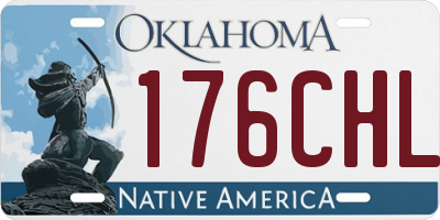 OK license plate 176CHL