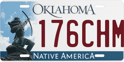 OK license plate 176CHM