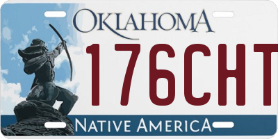 OK license plate 176CHT