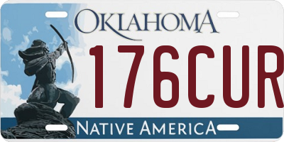 OK license plate 176CUR