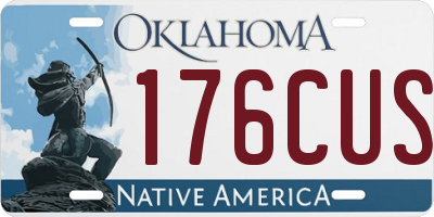 OK license plate 176CUS