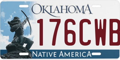 OK license plate 176CWB