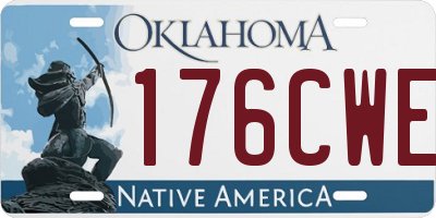 OK license plate 176CWE