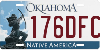 OK license plate 176DFC