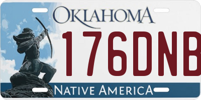 OK license plate 176DNB