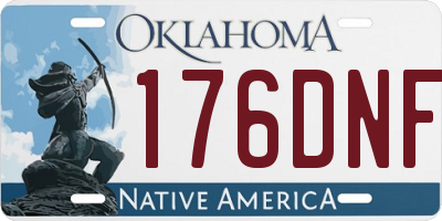OK license plate 176DNF