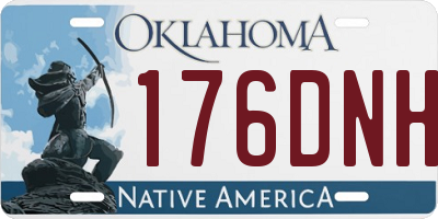 OK license plate 176DNH