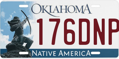 OK license plate 176DNP