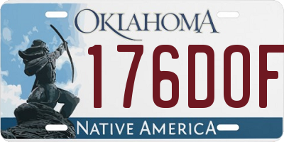 OK license plate 176DOF
