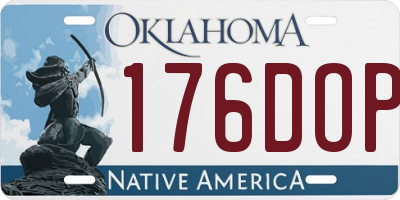 OK license plate 176DOP